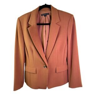Preston & York Burnt Orange Blazer size 10 EUC classic Y2K